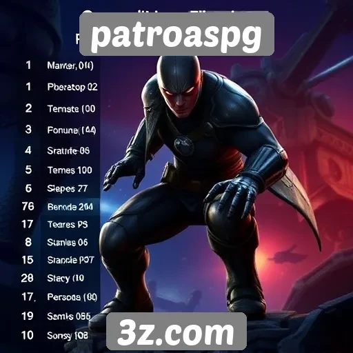 Ranking de popularidade dos jogos no Patroaspg