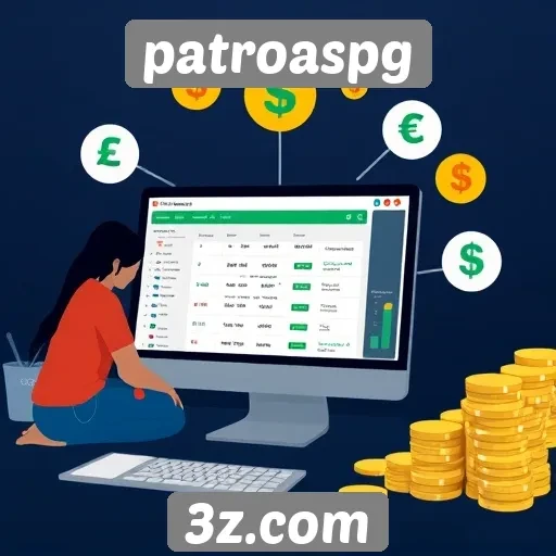 Funcionamento do sistema de pagamentos no site patroaspg